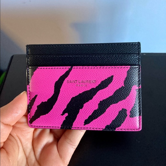Authentic Yves Saint Laurent Leather Card Holder - Picture 1 of 7